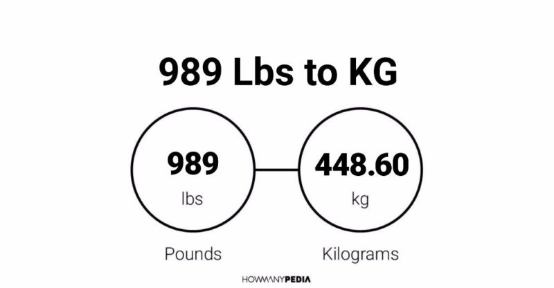 989 Lbs to KG