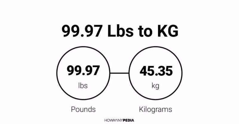 99.97 Lbs to KG