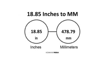 18.85 Inches to MM