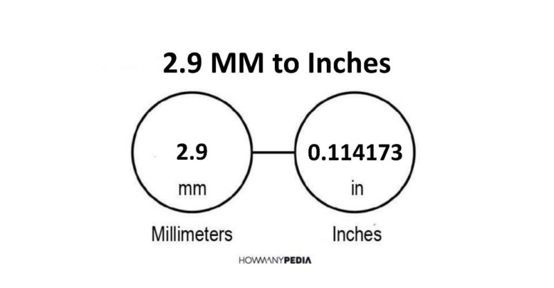 2.9 MM to Inches