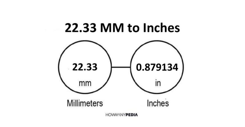 22.33 MM to Inches