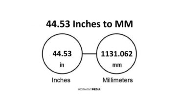 44.53 Inches to MM