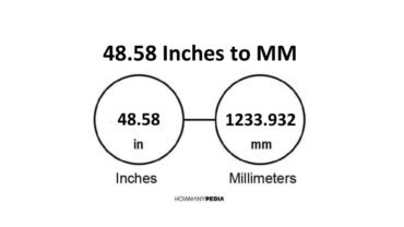 48.58 Inches to MM