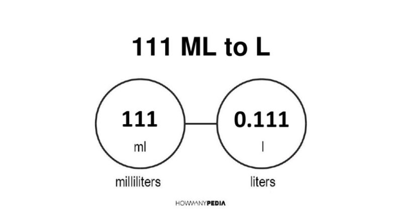 111 ml to l