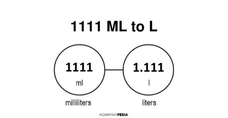 1111 ml to l