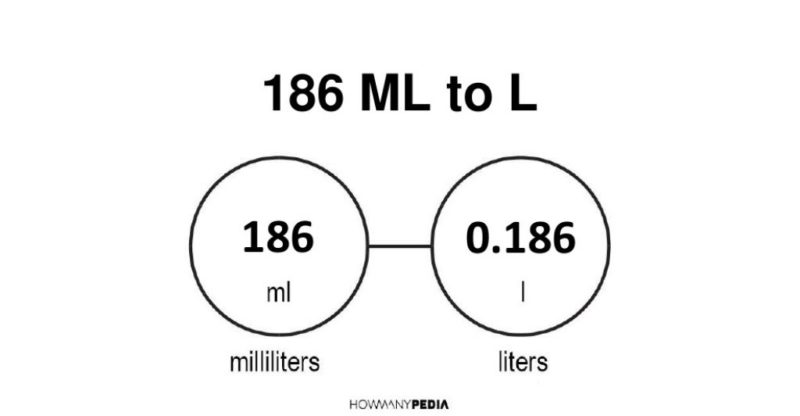 186 ml to l