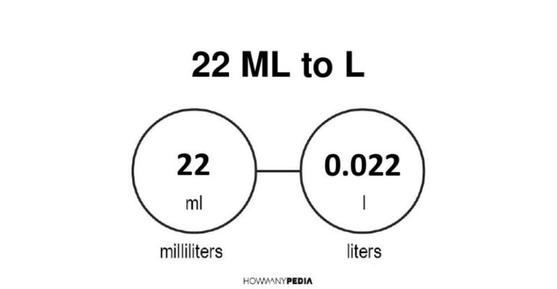 22 ml to l