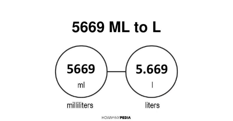 5669 ml to l
