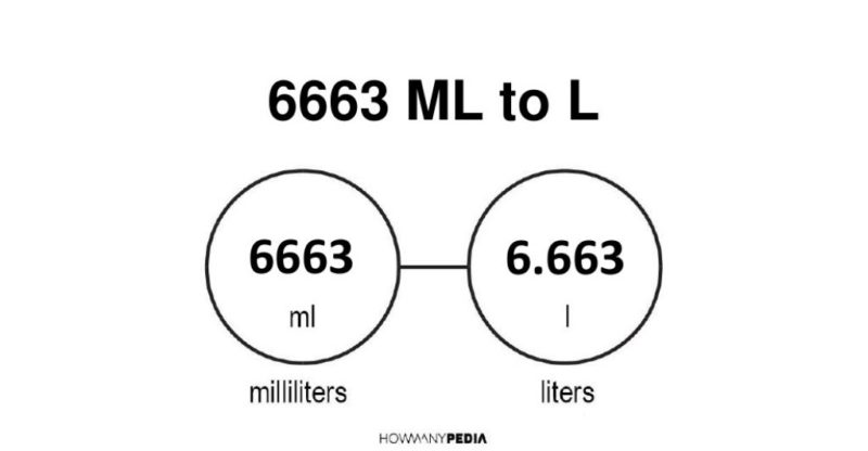 6663 ml to l