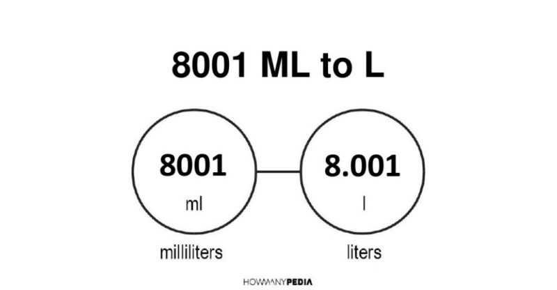 8001 ml to l