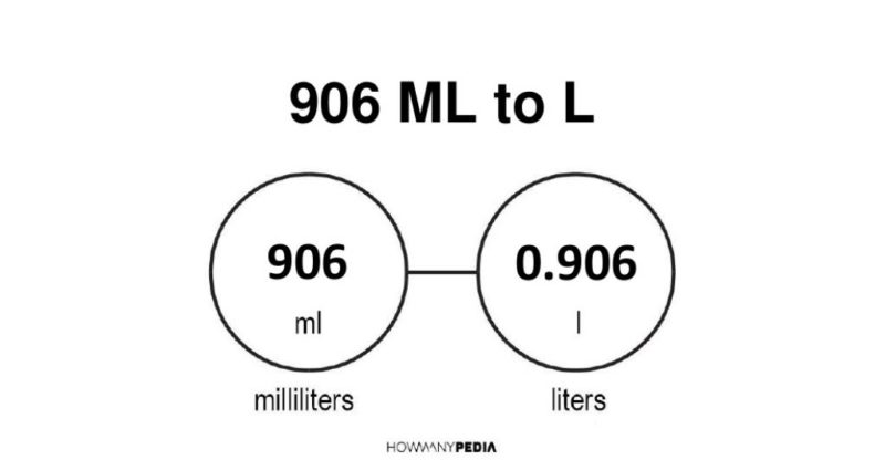 906 ml to l