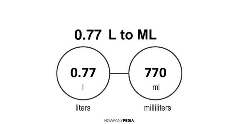 0.77 L to mL