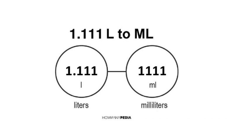 1.111 L to mL