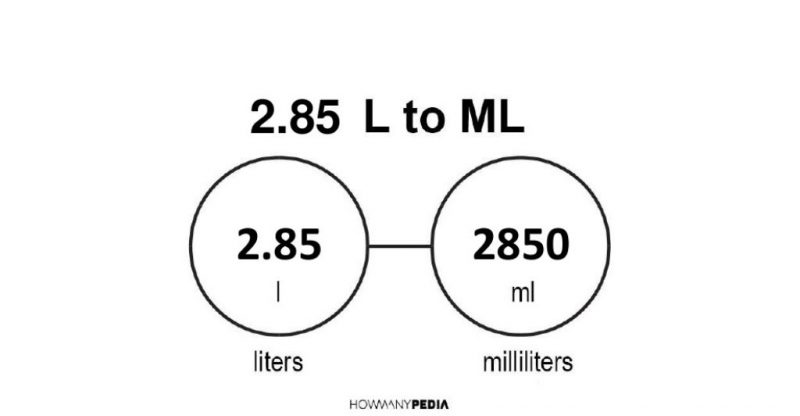 2.85 L to mL