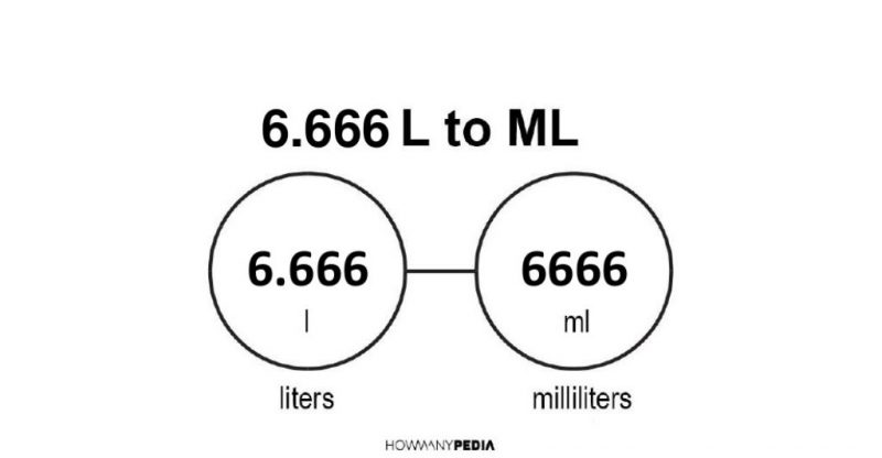 6.666 L to mL