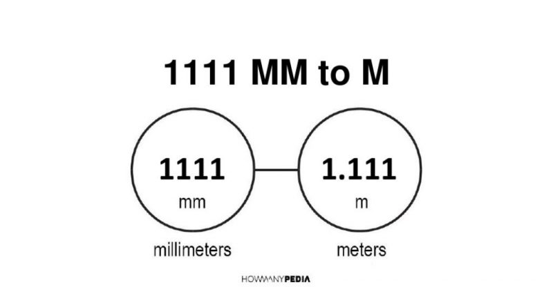 1111 mm to m