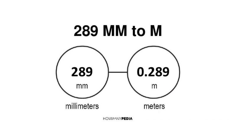 289 mm to m