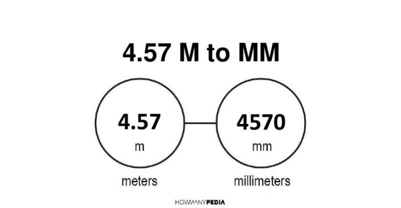 4.57 m to mm