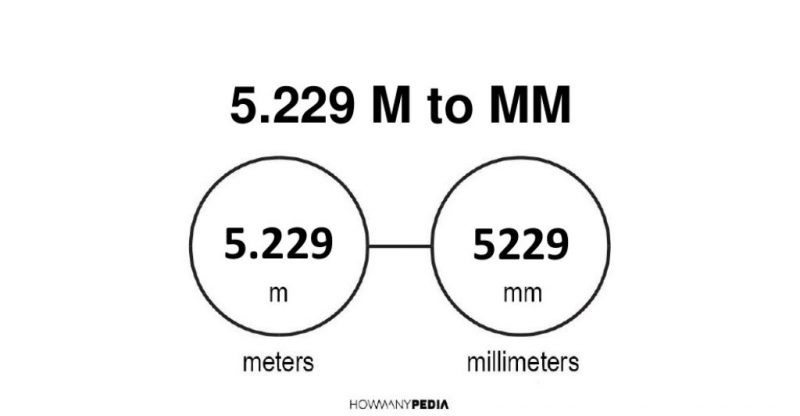 5.229 m to mm