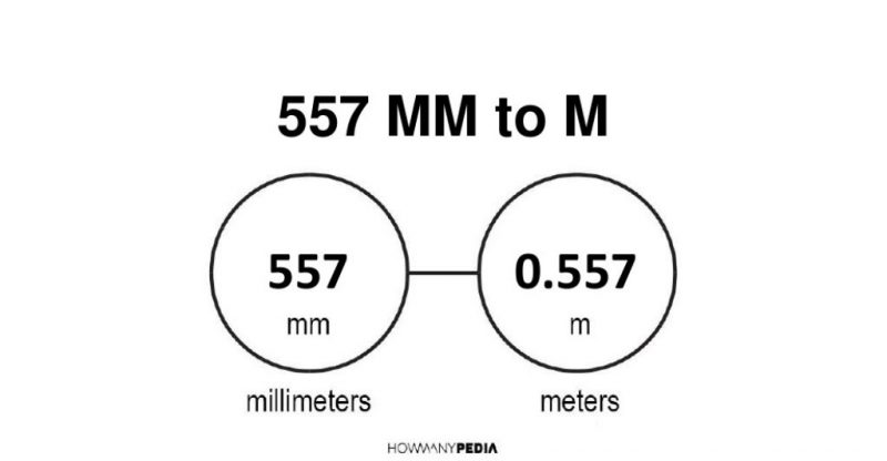 557 mm to m