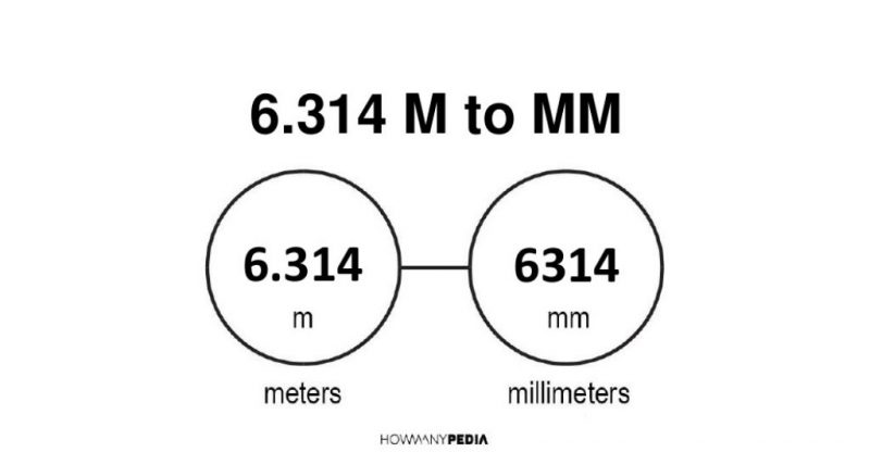 6.314 m to mm