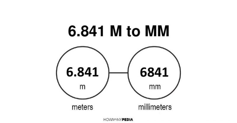 6.841 m to mm