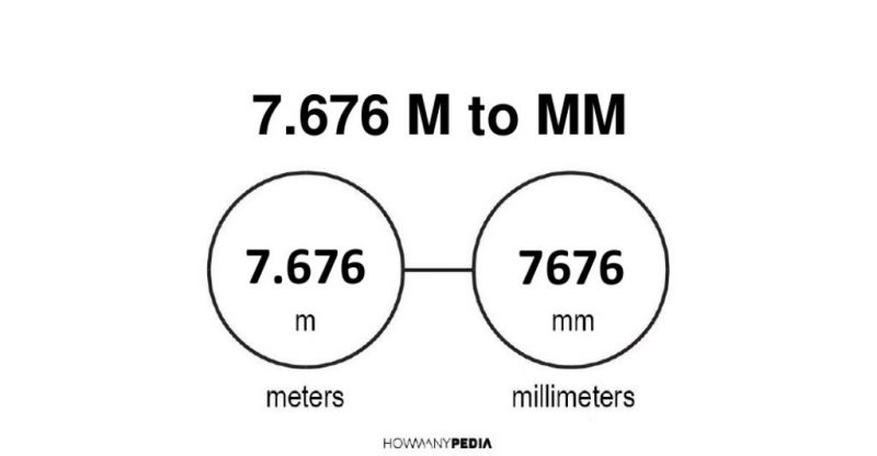 7.676 m to mm