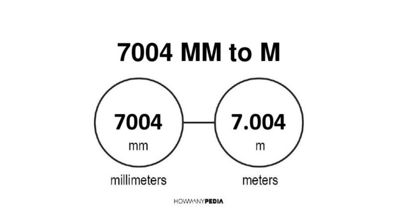 7004 mm to m