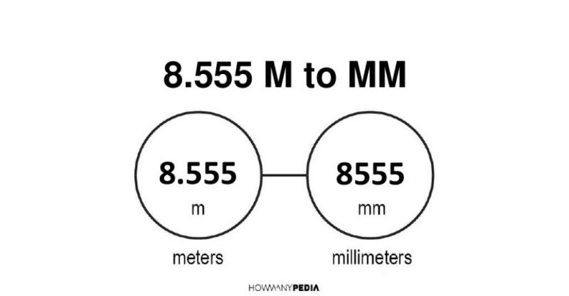 8.555 m to mm