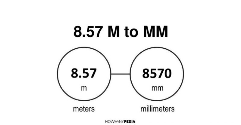 8.57 m to mm