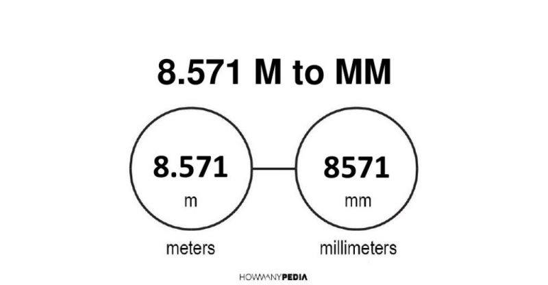 8.571 m to mm