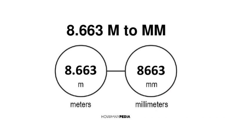 8.663 m to mm