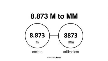 8.873 m to mm