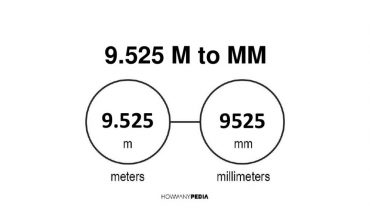 9.525 m to mm