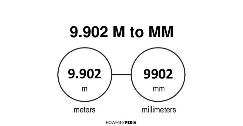 9.902 m to mm